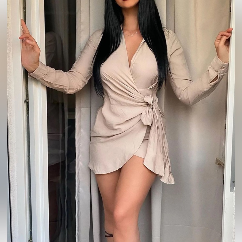 Ivory wrap dress